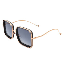 Zephyrne - Square Oversize Retro Tinted Fashion Women Sunglasses-2