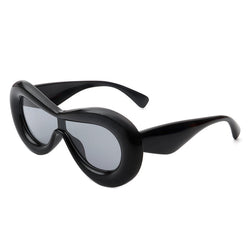 Argo - Oversized Y2K Inflated Frame One Piece Lens Sunglasses-3
