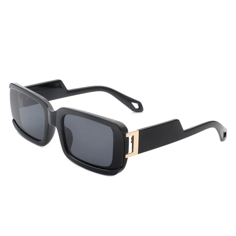 Unityton - Rectangle Retro Irregular Tinted Fashion Square Sunglasses-2