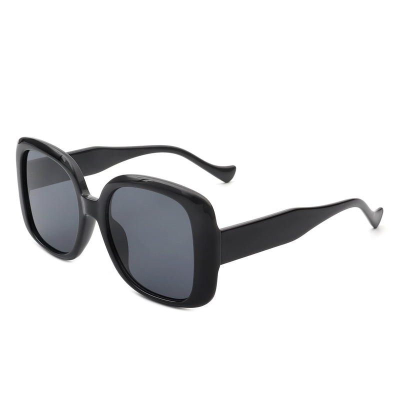 Kestrela - Women Oversize Flat Top Tinted Fashion Square Sunglasses-4
