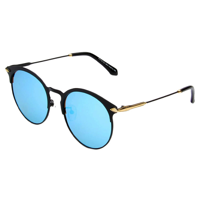 VILLARROBLEDO | Women Round Horn Rim Style Polarized Sunglasses-0