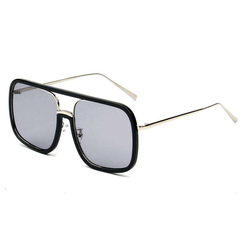 MAGNA | Oversized Pillowed Square Fashion Rim Aviator Design Sunglasses-2