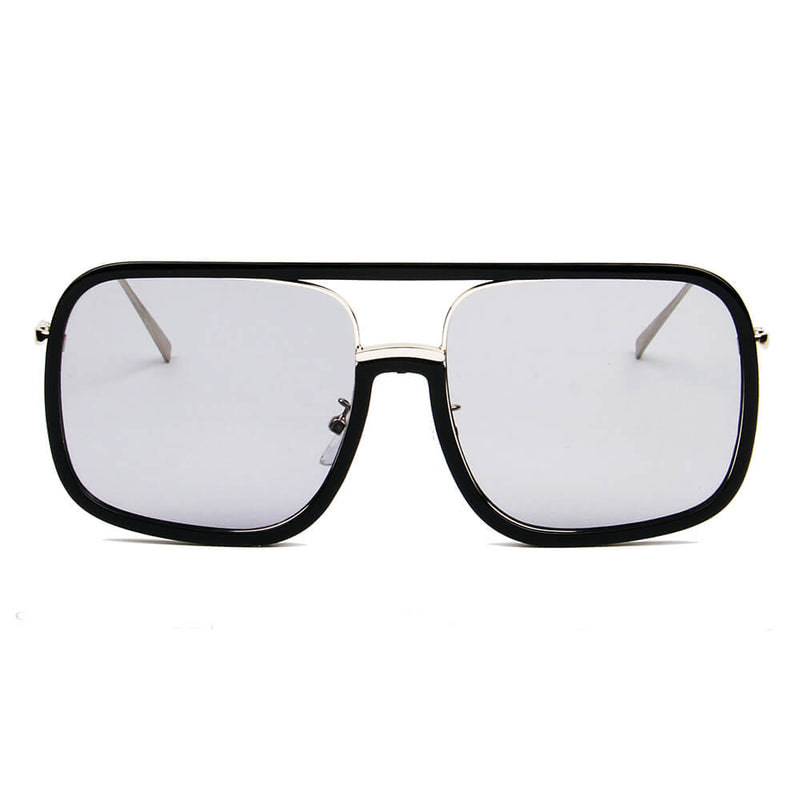 MAGNA | Oversized Pillowed Square Fashion Rim Aviator Design Sunglasses-3