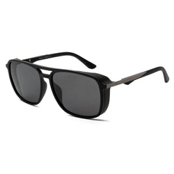 NAPA | Retro Vintage Flat Brow Bar Polarized Square Fashion Sunglasses-0