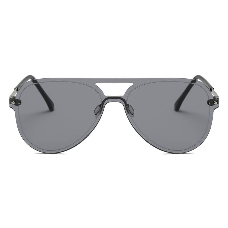 BELFAST | Unisex Flat Single Lens Aviator Fashion Sunglasses-3