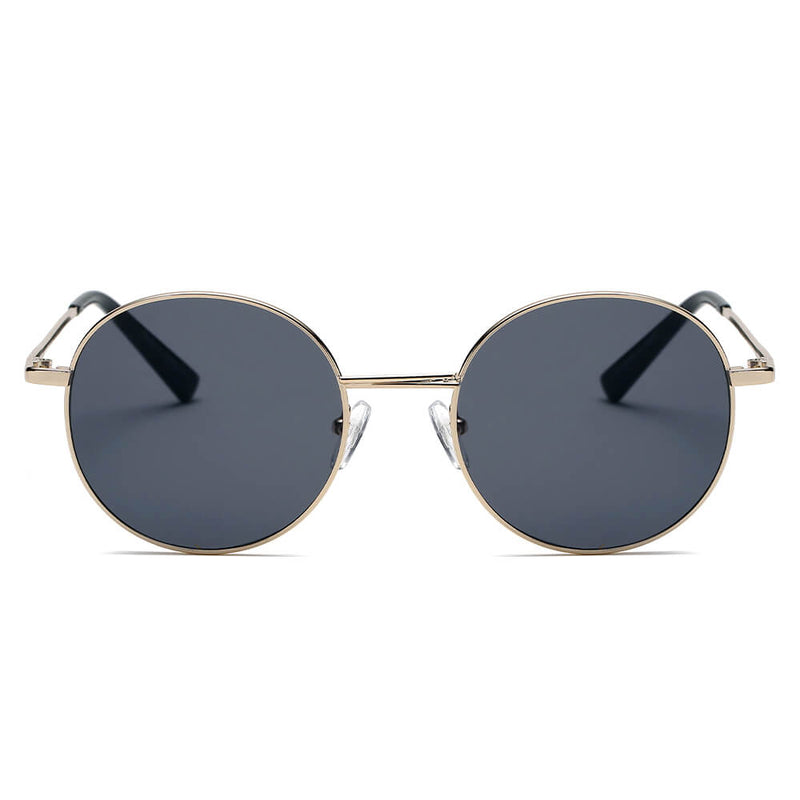 GENEVA | Retro Vintage Metal Round Oval Circle Sunglasses-3