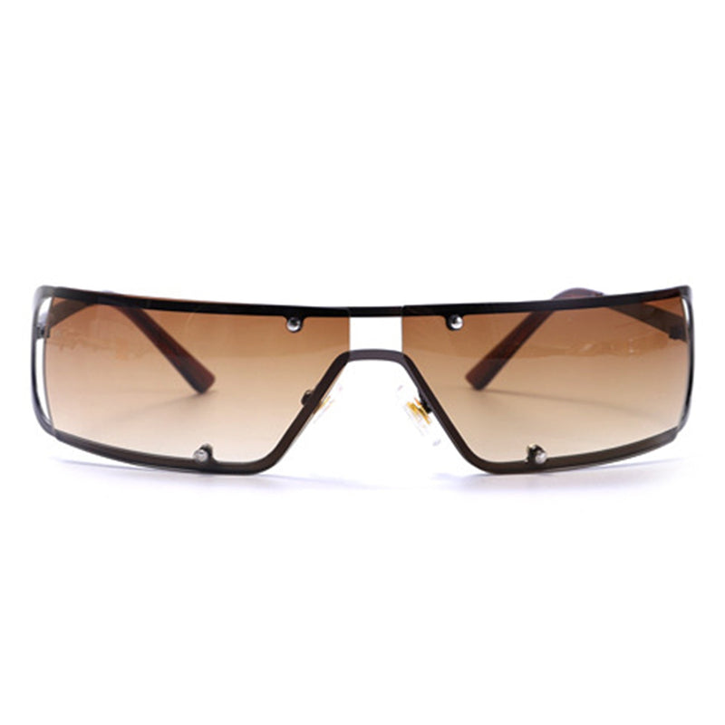 Ustia - Rectangle Narrow Tinted Wraparound Fashion Sunglasses-3