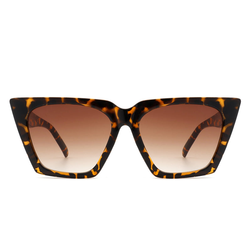 Flarebit - Women Cat Eye Retro Oversize Fashion Square Sunglasses-4
