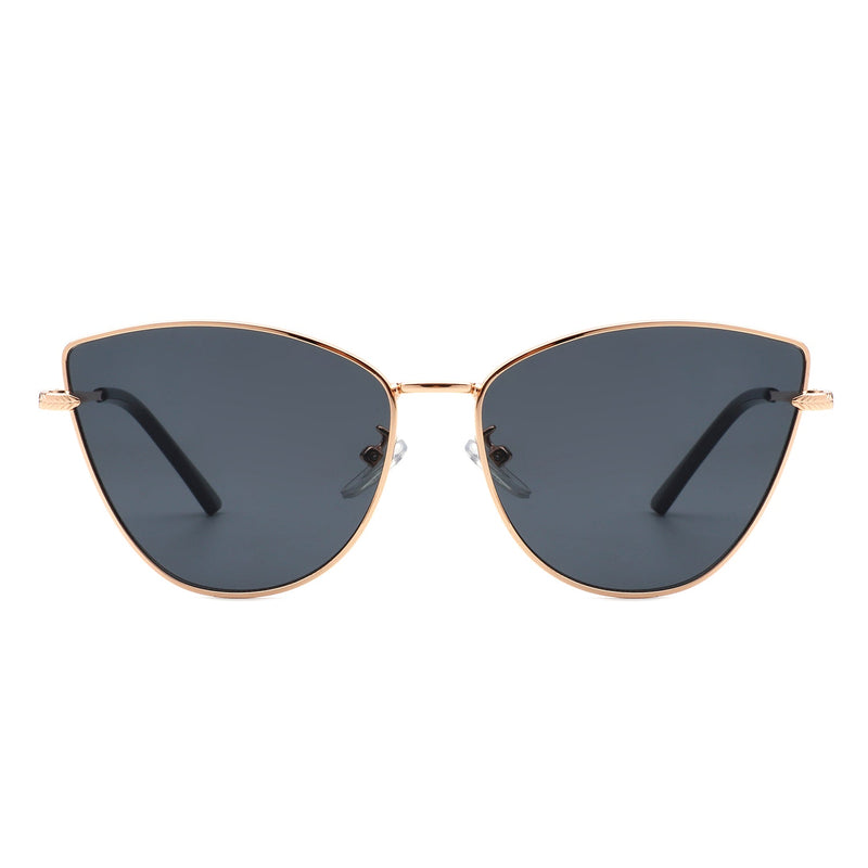 Aurorion - Women Oversize Large Retro Cat Eye Fashion Sunglasses-1