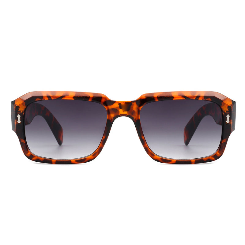 Opalina - Retro Rectangular Bold 90s Vintage Square Fashion Sunglasses-1