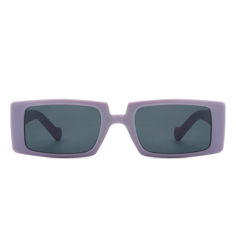 Oceanica -  Retro Rectangle Flat Top Fashion Tinted Square Sunglasses-2