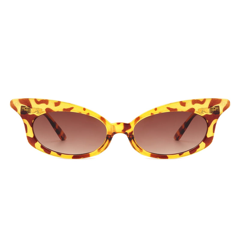 Tadiance - Women Chic Fashion Narrow Oval Butterfly Shape Cat Eye Sunglasses-3