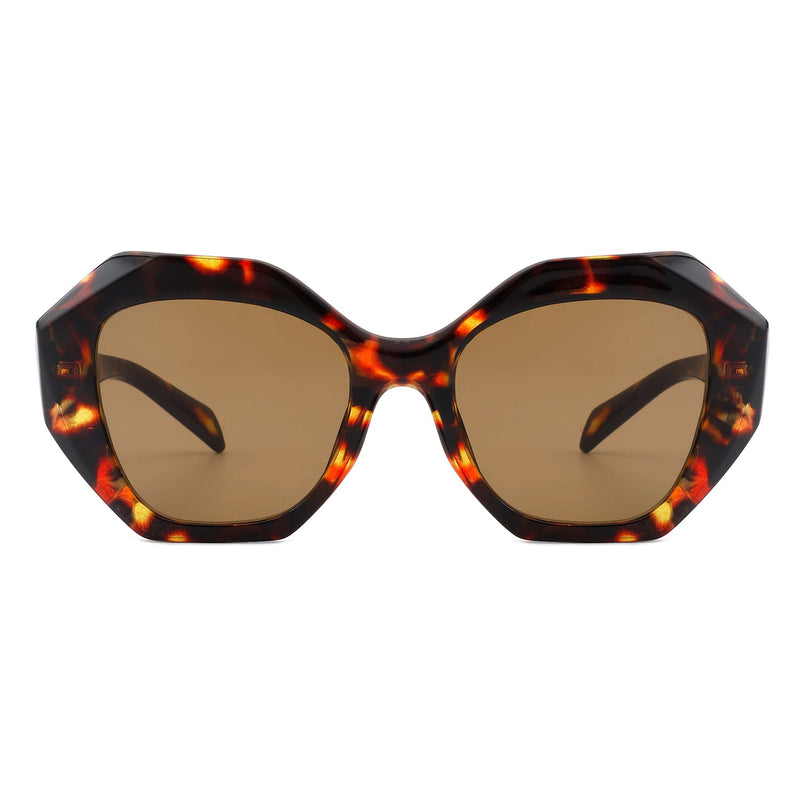 Crystalx - Women Geometric Retro Polygon Square Fashion Sunglasses-4