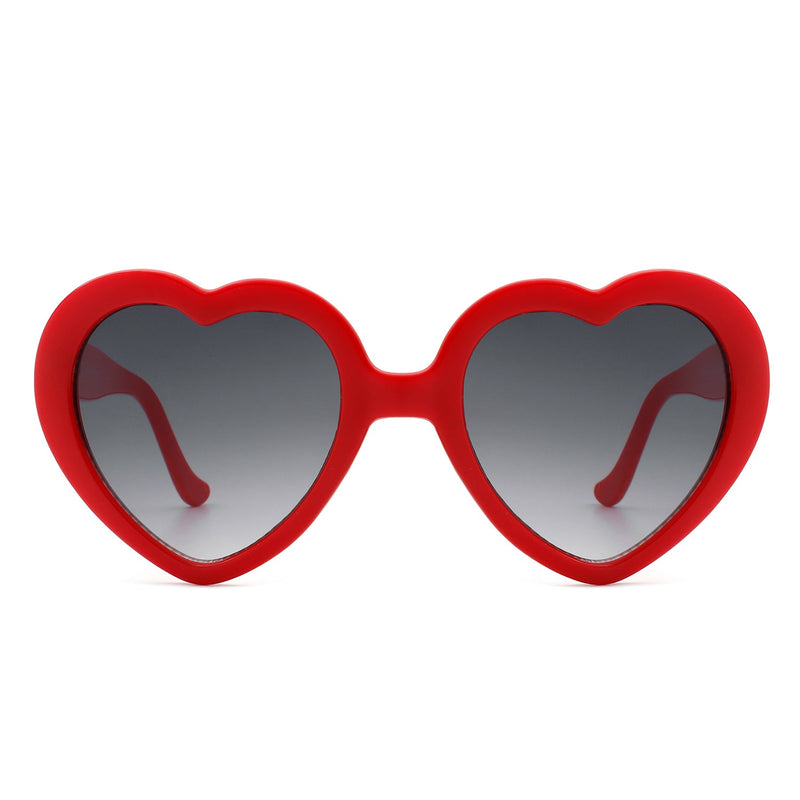 Glowlily - Playful Mod Clout Women Heart Shape Fashion Sunglasses-4