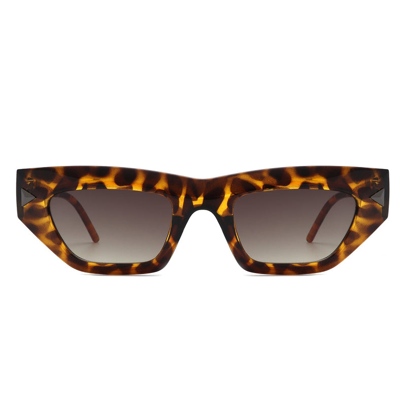 Oceanlux - Women Fashion Square Chunky Retro Chic Cat Eye Sunglasses-9