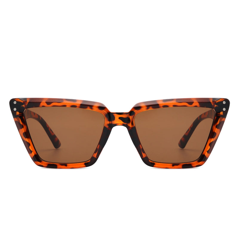 Horizonz - Square Flat Top Fashion Retro Women Cat Eye Sunglasses-5