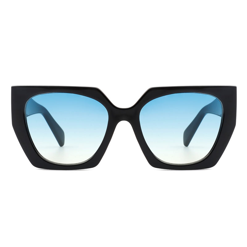 Kaeliana - Oversize Square Tinted Women Fashion Cat Eye Sunglasses-2