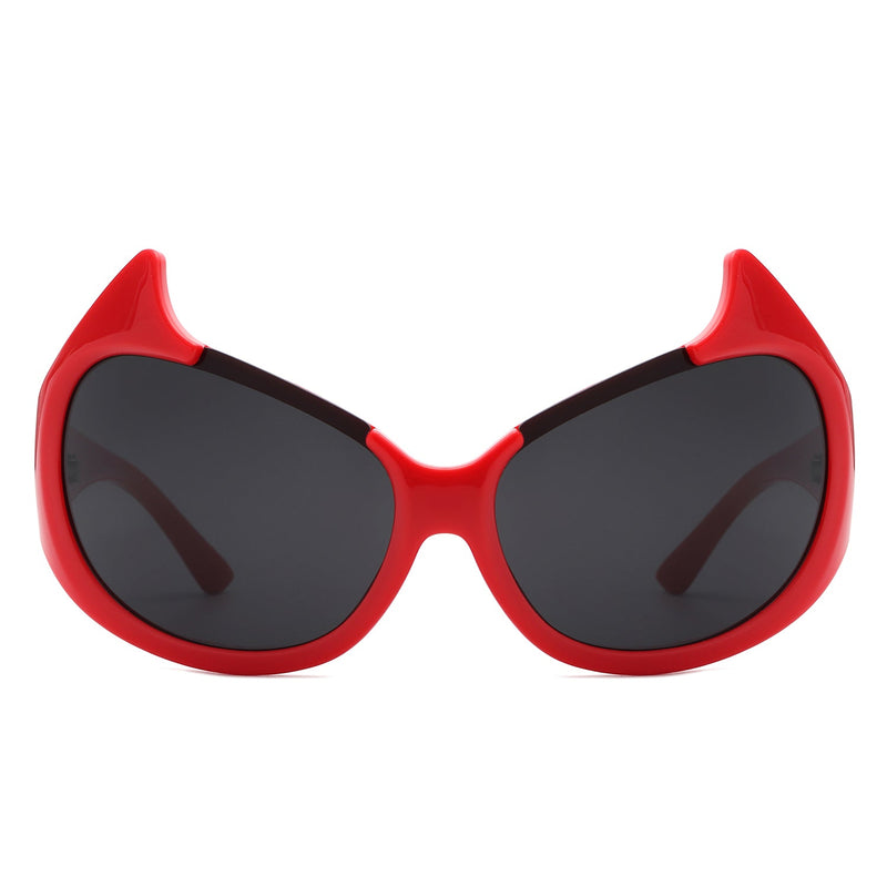 Vaelin - Round Oversize Fashion Cat Eye Sunglasses-1