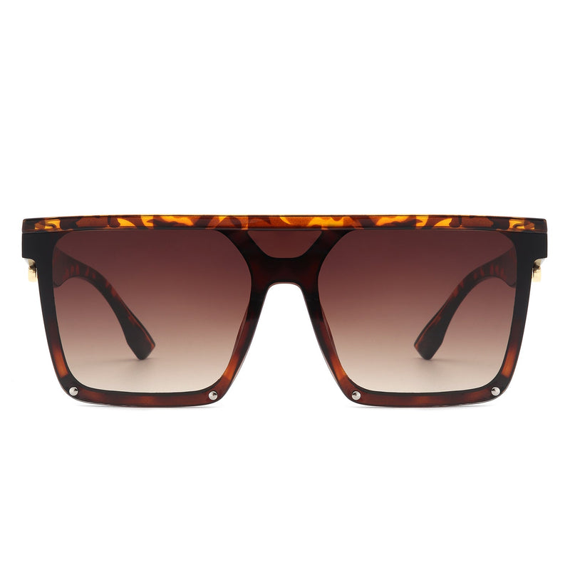 Sunquest - Square Flat Top Women Fashion Oversize Sunglasses-8