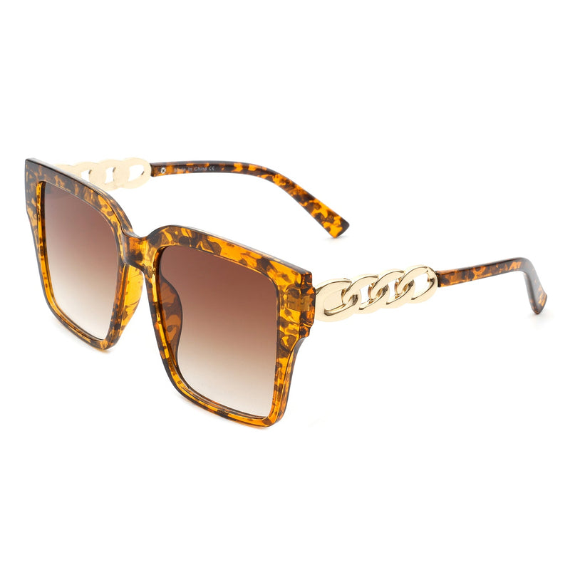 Verdiana - Women Chic Flat Top Tinted Fashion Square Sunglasses-4
