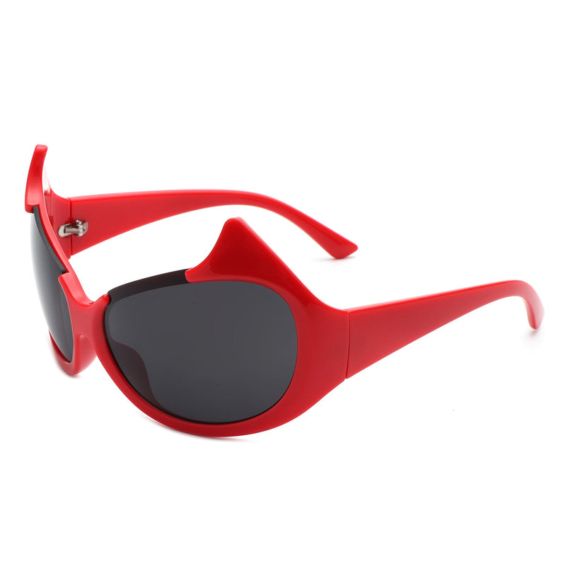 Vaelin - Round Oversize Fashion Cat Eye Sunglasses-0