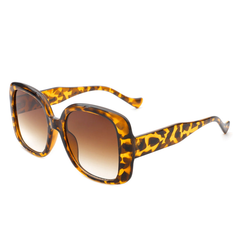 Kestrela - Women Oversize Flat Top Tinted Fashion Square Sunglasses-7