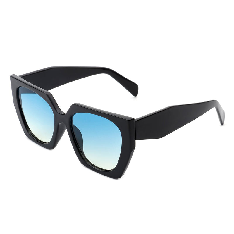 Kaeliana - Oversize Square Tinted Women Fashion Cat Eye Sunglasses-3