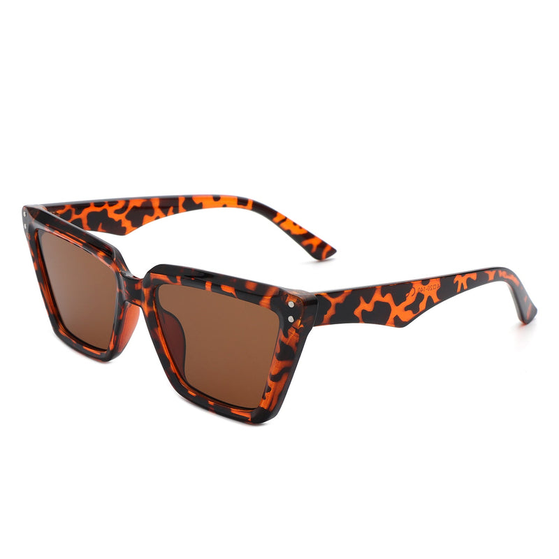 Horizonz - Square Flat Top Fashion Retro Women Cat Eye Sunglasses-4