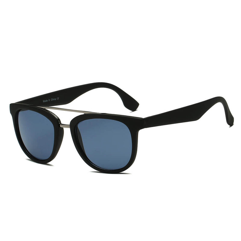 BENTON | Classic Round Brow-Bar Fashion Sunglasses-2
