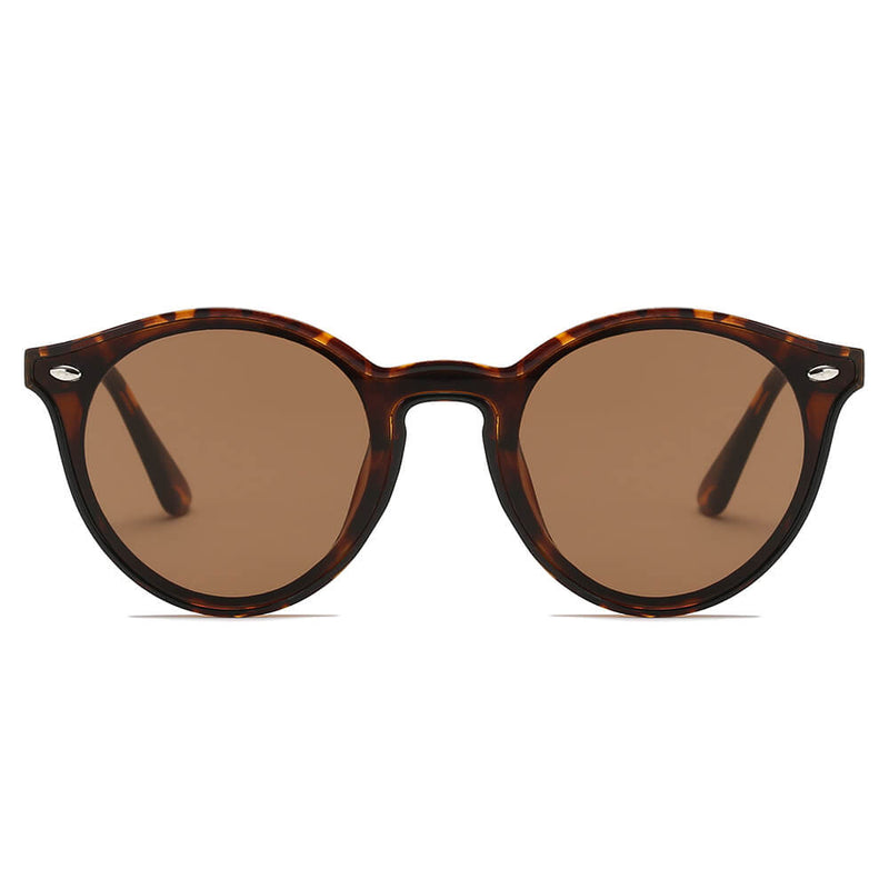 CROSBY | Unisex Fashion Retro Round Horn Rimmed Sunglasses-1
