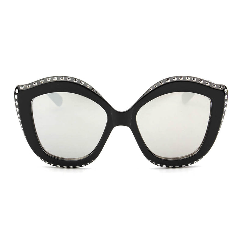 ANGOLA | Women Oversized Round Cat Eye Fashion Sunglasses-3