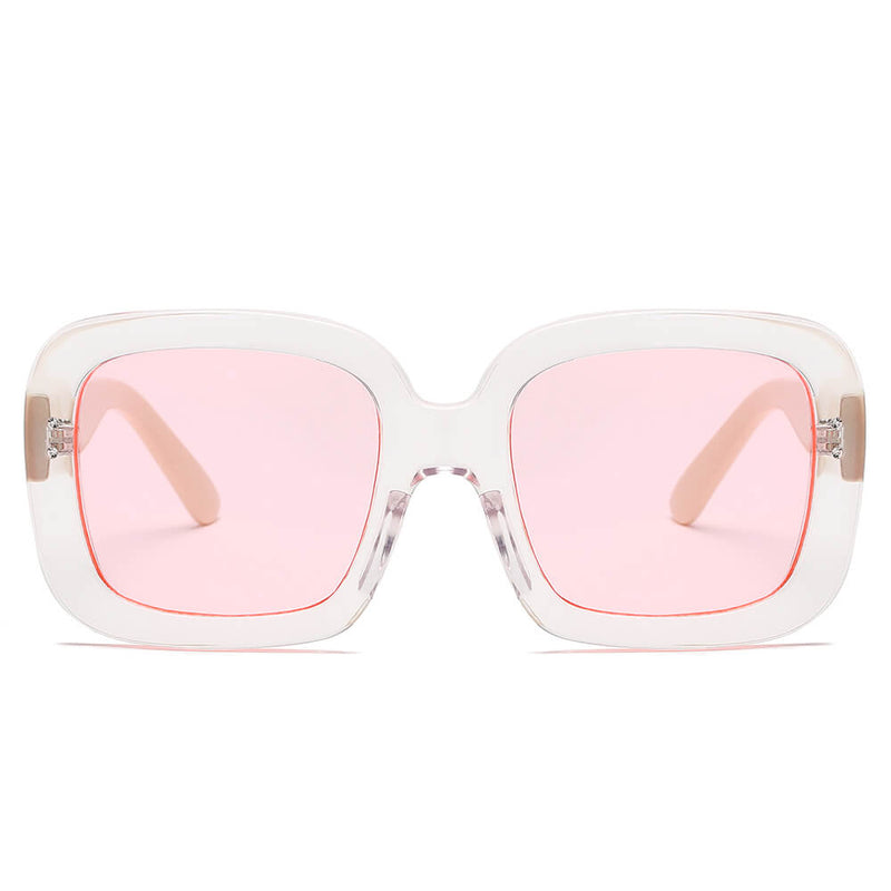 CLEMSON | Women Retro Trendy Vintage Bold Square Oversize Sunglasses-3