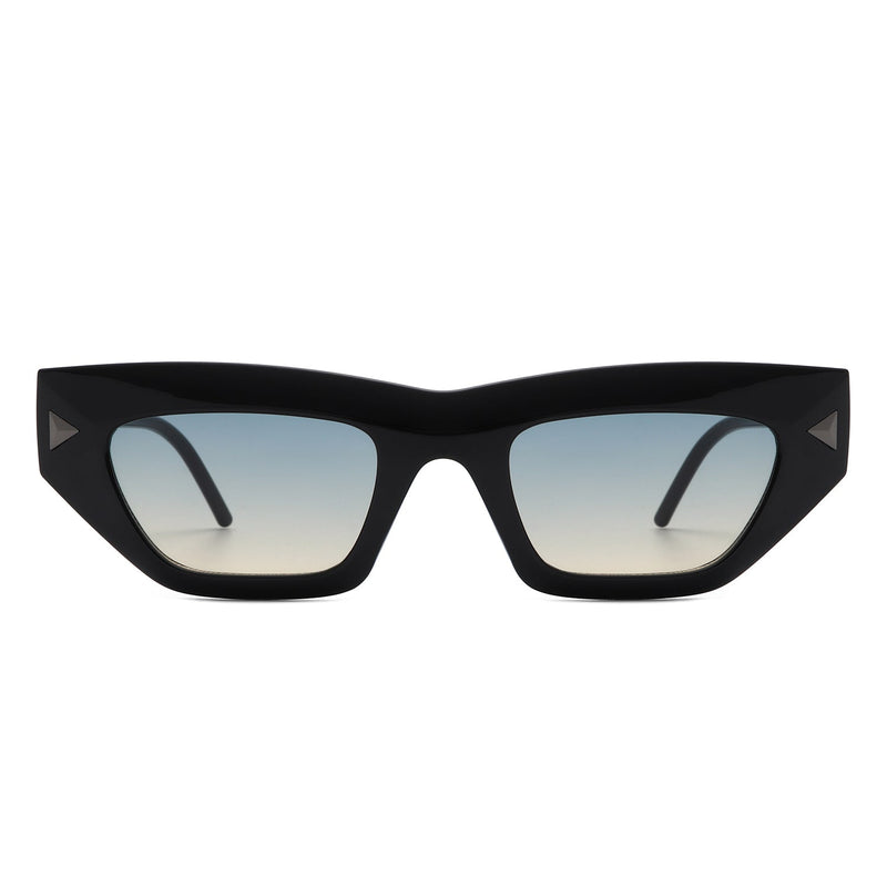Oceanlux - Women Fashion Square Chunky Retro Chic Cat Eye Sunglasses-11