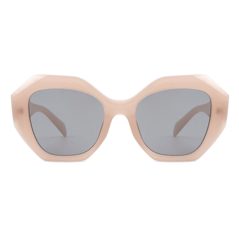 Crystalx - Women Geometric Retro Polygon Square Fashion Sunglasses-1