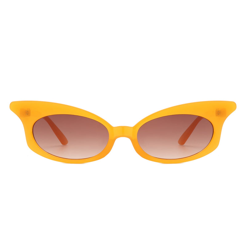 Tadiance - Women Chic Fashion Narrow Oval Butterfly Shape Cat Eye Sunglasses-1