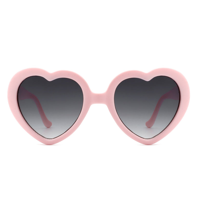 Glowlily - Playful Mod Clout Women Heart Shape Fashion Sunglasses-1