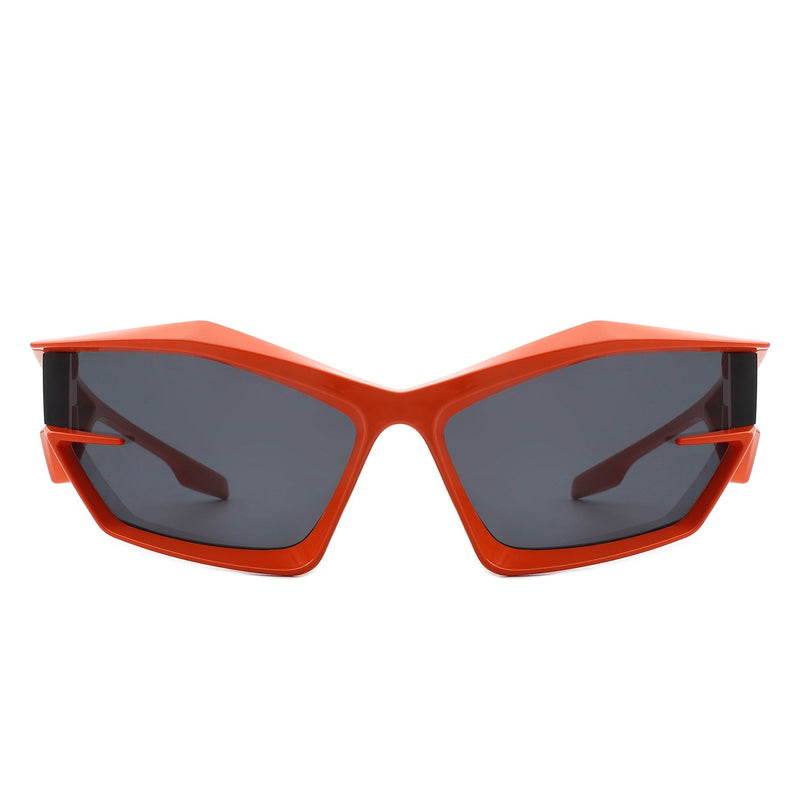 Pollich - Futuristic Rectangle Geometric Chunky Square Fashion Sunglasses-6