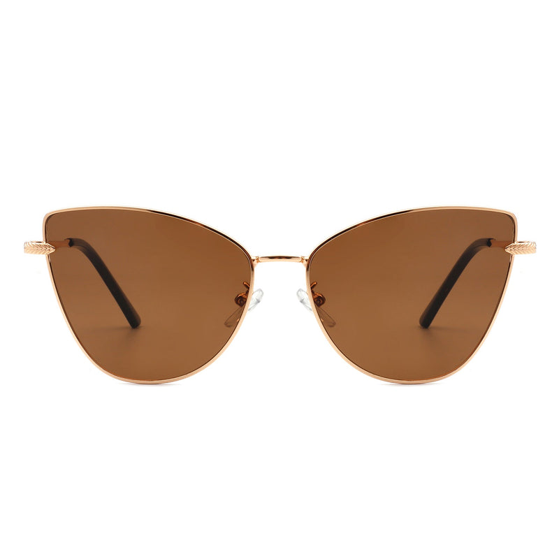 Aurorion - Women Oversize Large Retro Cat Eye Fashion Sunglasses-4