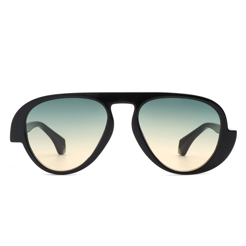 Twinklez - Futuristic Fashion Chunky Vintage Inspired Aviator Sunglasses-4