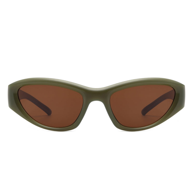 Starloft - Y2K Wrap Around Fashion Rectangle Sports Sunglasses-5