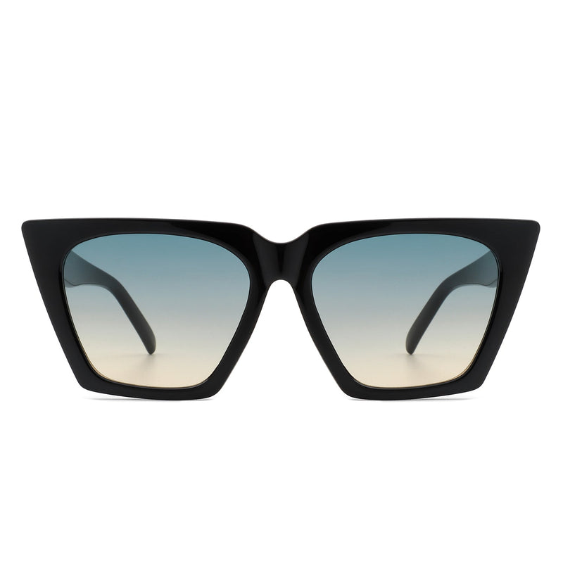 Flarebit - Women Cat Eye Retro Oversize Fashion Square Sunglasses-6