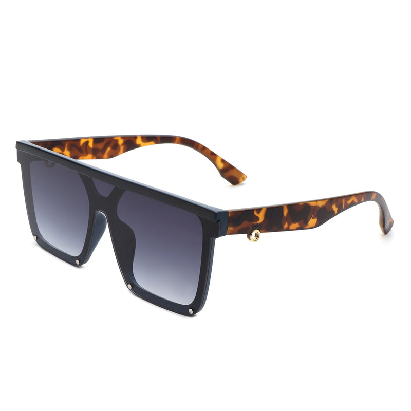 Sunquest - Square Flat Top Women Fashion Oversize Sunglasses-0