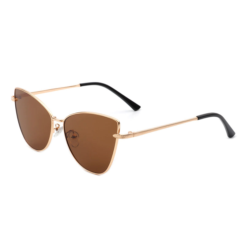 Aurorion - Women Oversize Large Retro Cat Eye Fashion Sunglasses-5