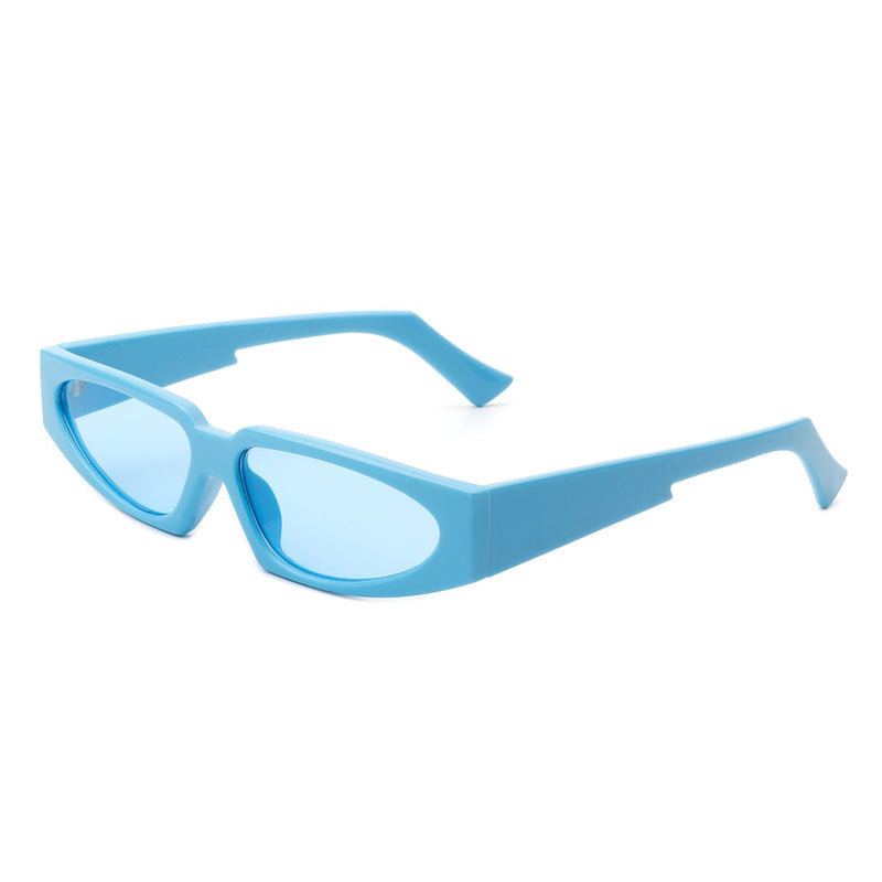 Quetzalx - Retro Rectangular Narrow Vintage Slim Sunglasses-7
