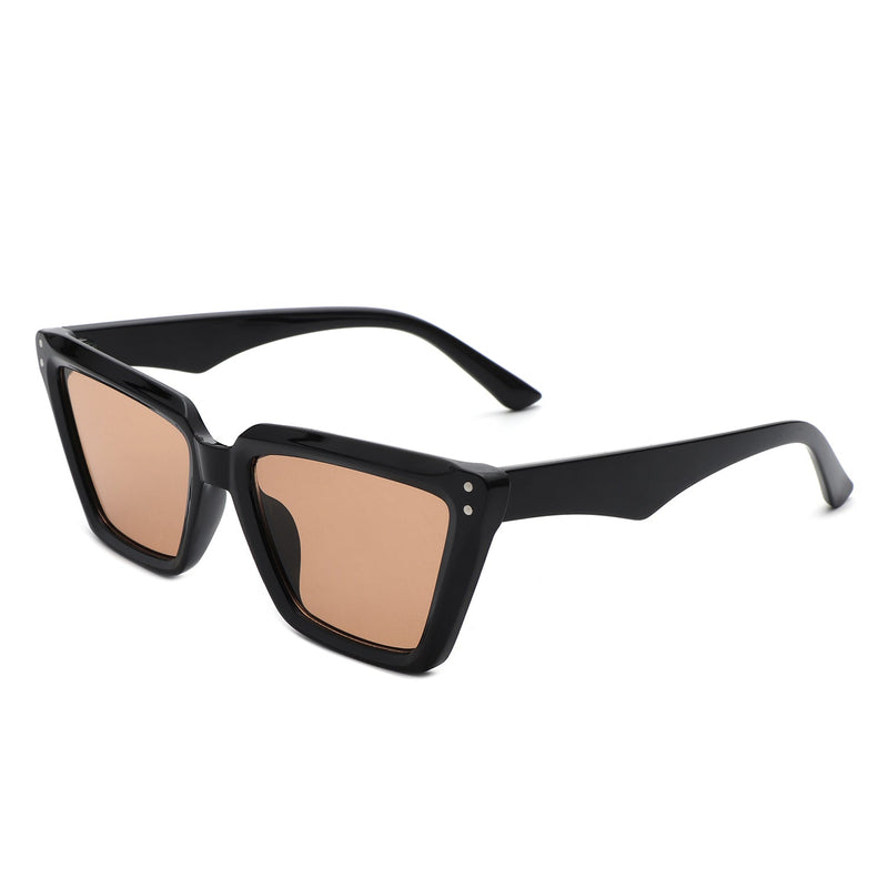 Horizonz - Square Flat Top Fashion Retro Women Cat Eye Sunglasses-0