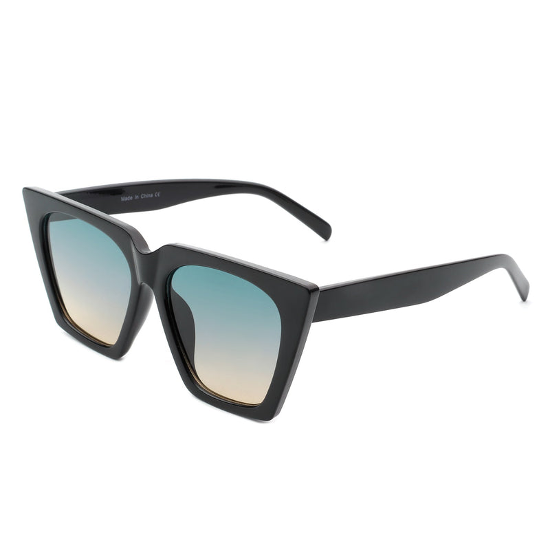 Flarebit - Women Cat Eye Retro Oversize Fashion Square Sunglasses-7