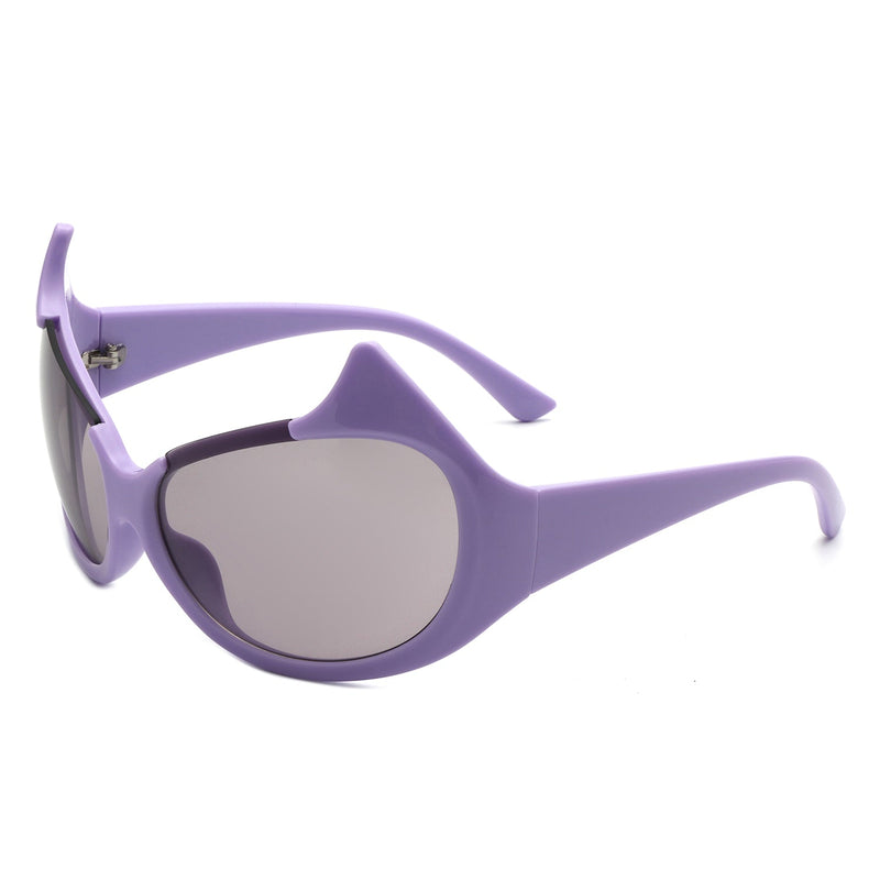 Vaelin - Round Oversize Fashion Cat Eye Sunglasses-5