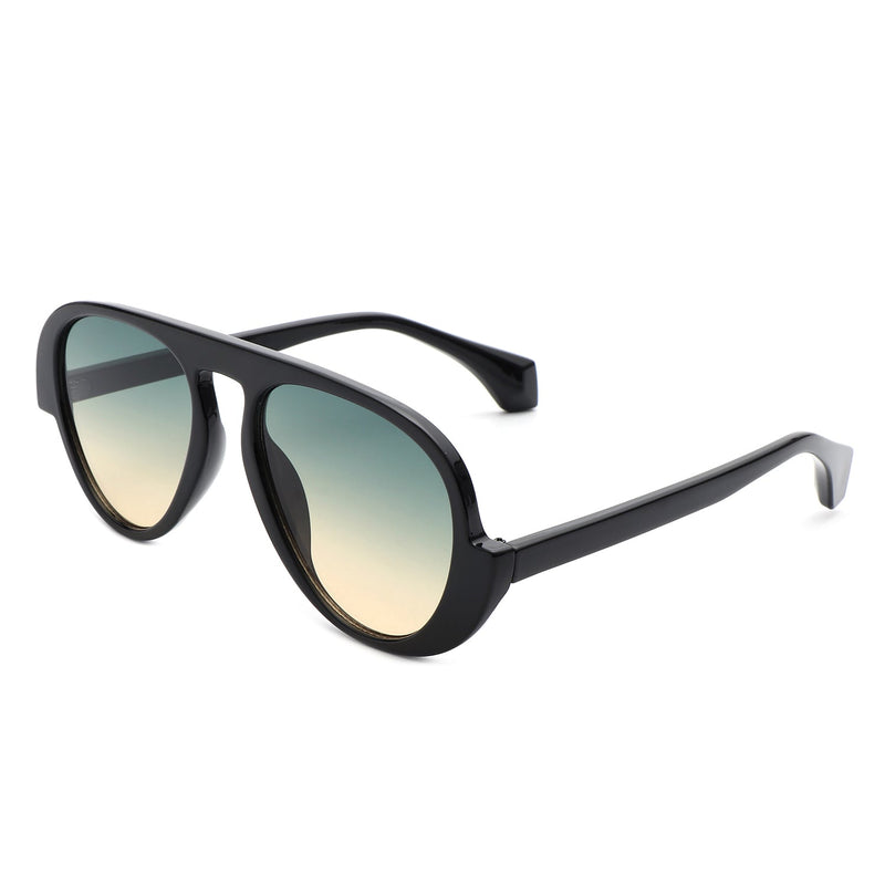 Twinklez - Futuristic Fashion Chunky Vintage Inspired Aviator Sunglasses-5
