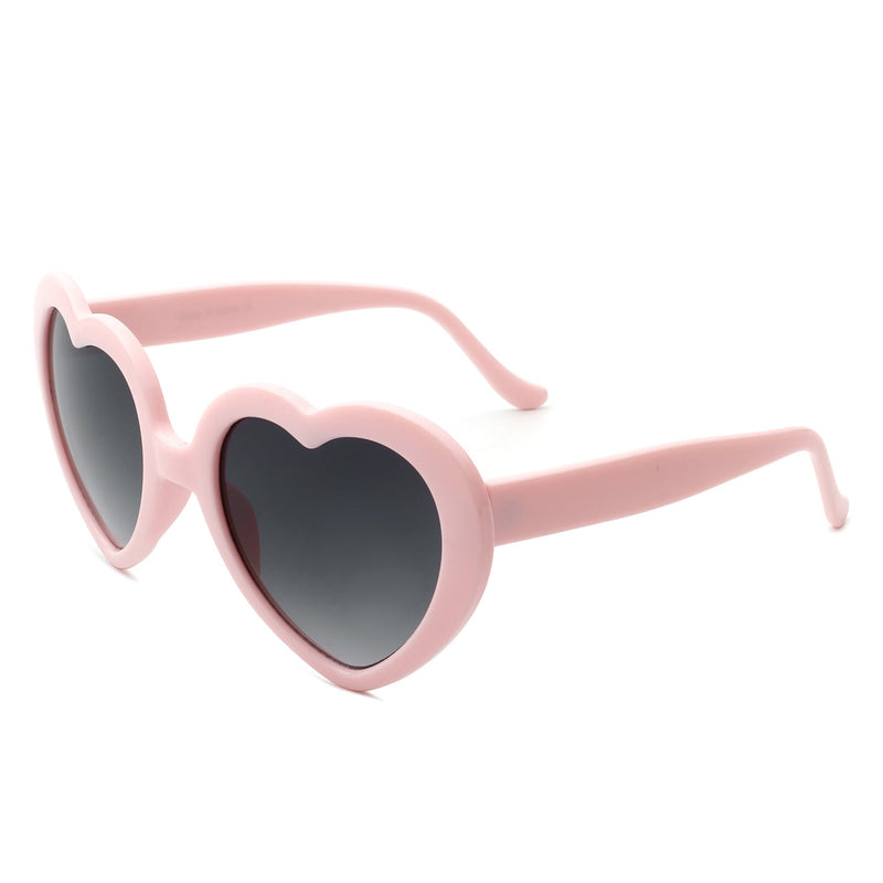 Glowlily - Playful Mod Clout Women Heart Shape Fashion Sunglasses-0