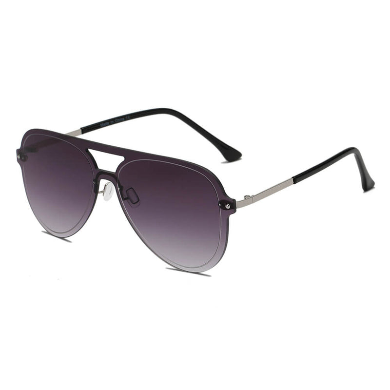 BELFAST | Unisex Flat Single Lens Aviator Fashion Sunglasses-6